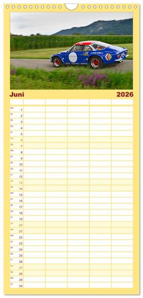 Produktbild: Familienplaner 2026 - Renault Alpine A110 mit 5 Spalten (Wandkalender, 21 x 45 cm) CALVENDO