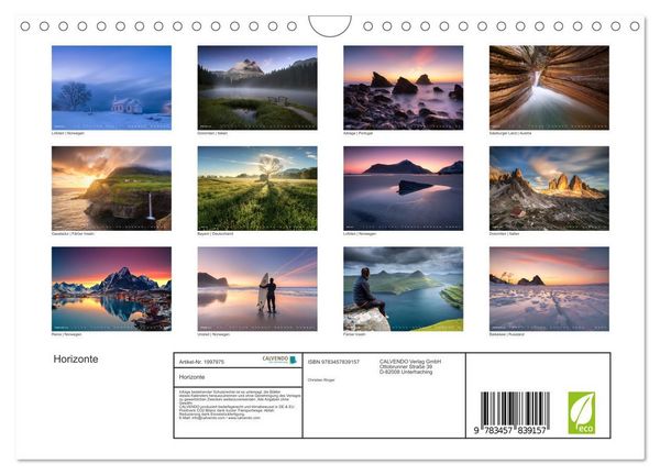 Produktbild: Horizonte (Wandkalender 2026 DIN A4 quer), CALVENDO Monatskalender