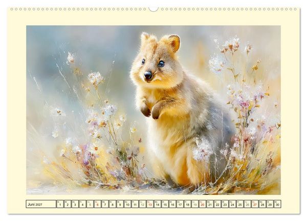 Produktbild: Quokkas. Kleine Gl&uuml;cksboten von Rottnest Island (Wandkalender 2027 DIN A2 quer), CALVENDO Monatskalender