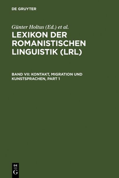 Produktbild: Kontakt, Migration und Kunstsprachen