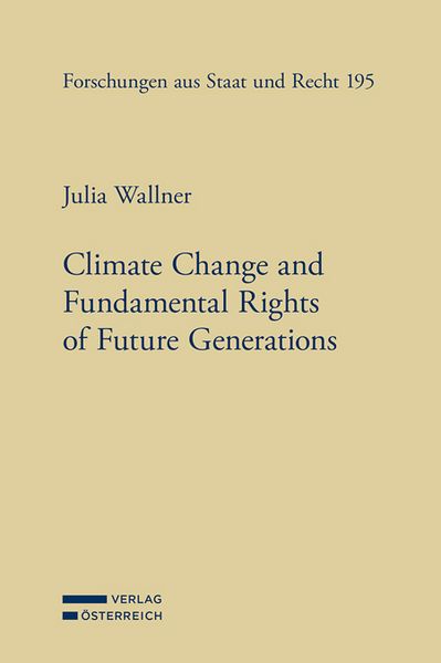 Produktbild: Climate Change and Fundamental Rights of Future Generations