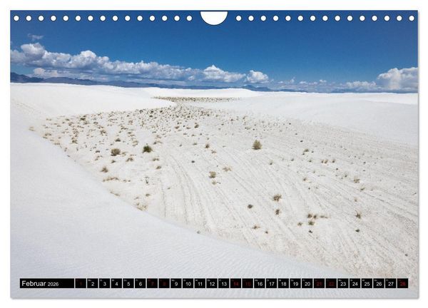 Produktbild: Wei&szlig;e Wunderwelten - White Sands National Monument (Wandkalender 2026 DIN A4 quer), CALVENDO Monatskalender