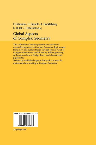 Produktbild: Global Aspects of Complex Geometry