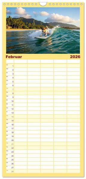 Produktbild: Familienplaner 2026 - Jack Russel Active mit 5 Spalten (Wandkalender, 21 x 45 cm) CALVENDO