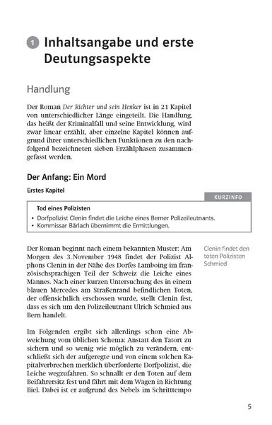 Produktbild: Klett Lekt&uuml;rehilfen Friedrich D&uuml;rrenmatt, Der Richter und sein Henker