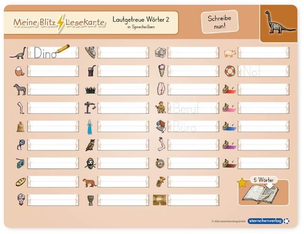 Produktbild: Meine Blitzlesekarten Set 2 zur Lesef&ouml;rderung (4 Lerntafeln mit Stift)