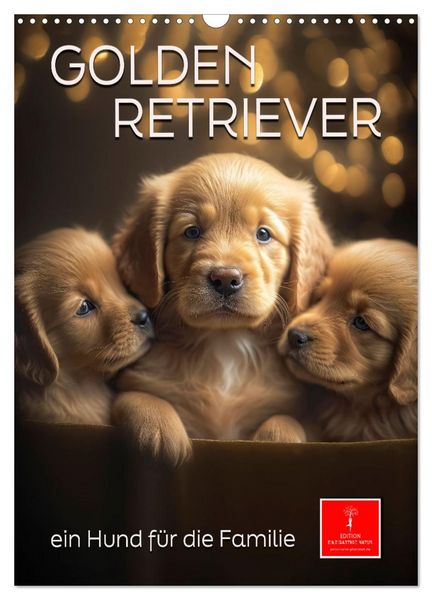 Produktbild: Golden Retriever - ein Hund f&uuml;r die Familie (Wandkalender 2026 DIN A3 hoch), CALVENDO Monatskalender