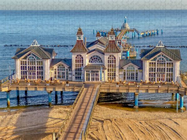 Produktbild: CALVENDO Puzzle Seebr&uuml;cke in Sellin | 1000 Teile Lege-Gr&ouml;&szlig;e 64x48cm Foto-Puzzle f&uuml;r gl&uuml;ckliche Stunden