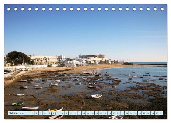 Produktbild: C&aacute;diz - Europas &auml;lteste Stadt (Tischkalender 2026 DIN A5 quer), CALVENDO Monatskalender