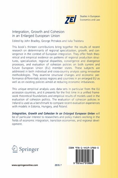 Produktbild: Integration, Growth, and Cohesion in an Enlarged European Union
