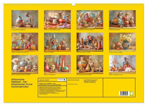 Produktbild: Afrikanische Stillleben - Der afrikanischen Kunst nachempfunden (Wandkalender 2027 DIN A2 quer), CALVENDO Monatskalender