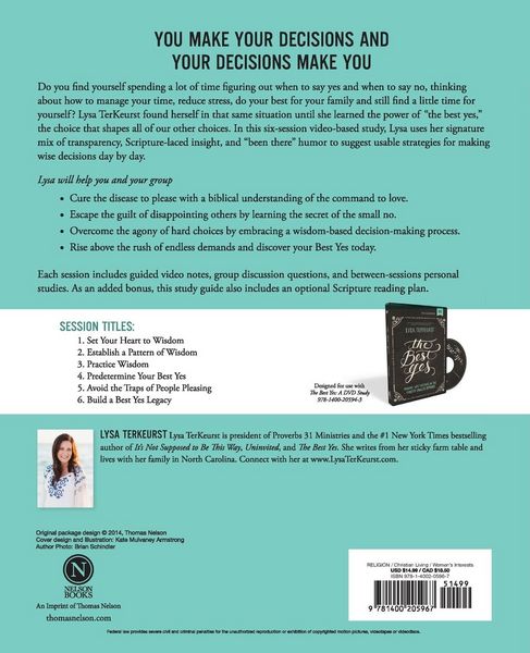 Produktbild: The Best Yes Bible Study Guide