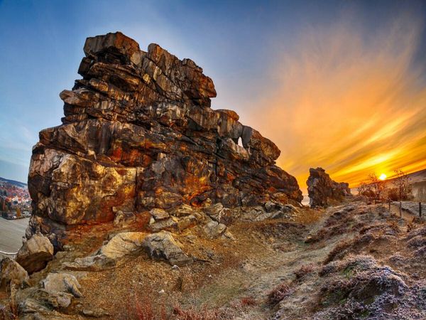 Produktbild: CALVENDO Puzzle Ein Motiv aus dem Kalender Der Harz, Naturschutzgebiet Teufelsmauer | 1000 Teile Lege-Gr&ouml;&szlig;e 64x48cm Foto-Puzzle f&uuml;r gl&uuml;ckliche Stunden