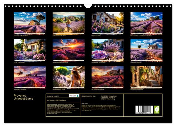 Produktbild: Provence Urlaubstr&auml;ume (Wandkalender 2026 DIN A3 quer), CALVENDO Monatskalender