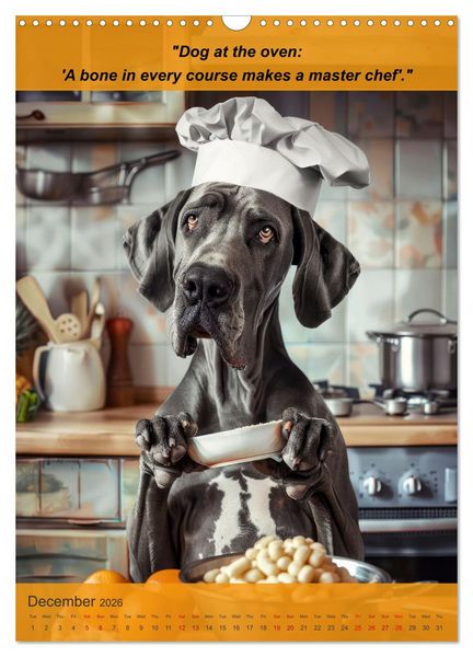 Produktbild: Cooking with animal humor (Wall Calendar 2026 DIN A3 portrait), CALVENDO 12 Month Wall Calendar