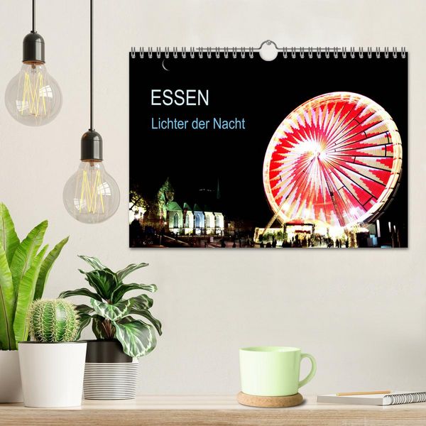 Produktbild: Essen Lichter der Nacht (Wandkalender 2026 DIN A4 quer), CALVENDO Monatskalender