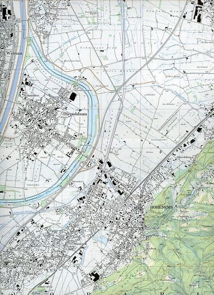 Produktbild: Swisstopo 1 : 25 000 Diepoldsau