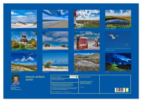 Produktbild: Amrum einfach sch&ouml;n (Wandkalender 2026 DIN A2 quer), CALVENDO Monatskalender