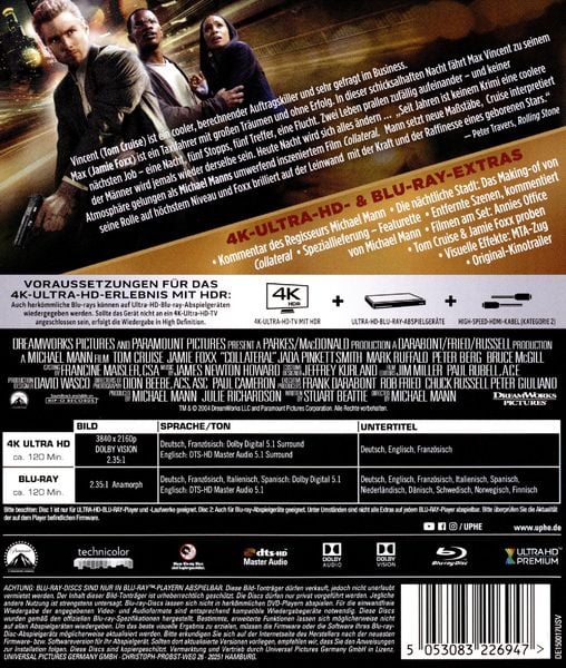 Produktbild: Collateral (4K Ultra HD) (+ Blu-ray 2D)