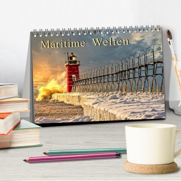 Produktbild: Maritime Welten (Tischkalender 2026 DIN A5 quer), CALVENDO Monatskalender