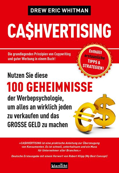 Cashvertising, Paperback von Drew Eric Whitman, Klarsicht Verlag, 978-3-9858423-3-9