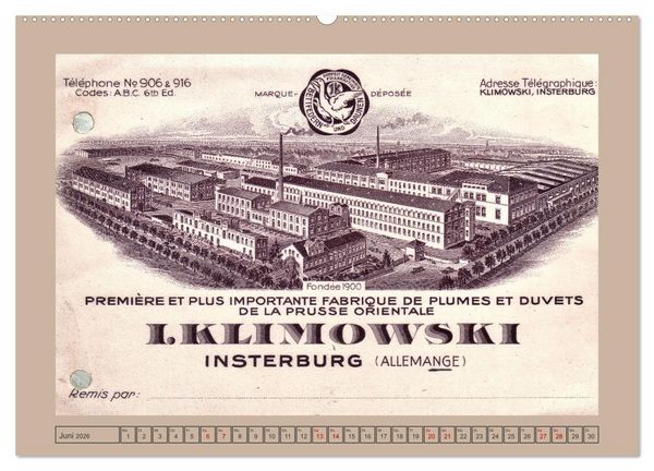 Produktbild: Gruss aus Insterburg - Historische Stadtansichten (Wandkalender 2026 DIN A2 quer), CALVENDO Monatskalender