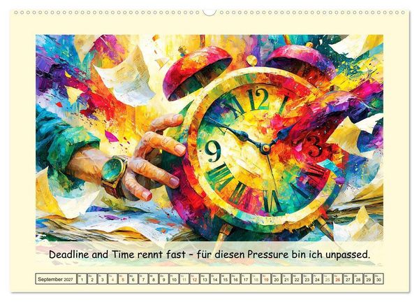 Produktbild: Bunter Office-Wahnsinn. Denglish und Daily Struggles (Wandkalender 2027 DIN A2 quer), CALVENDO Monatskalender