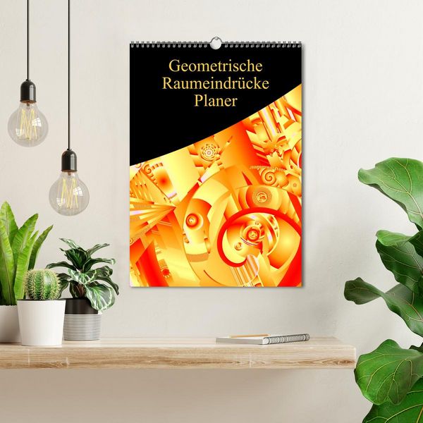 Produktbild: Geometrische Raumeindr&uuml;cke Planer (Wandkalender 2026 DIN A3 hoch), CALVENDO Monatskalender