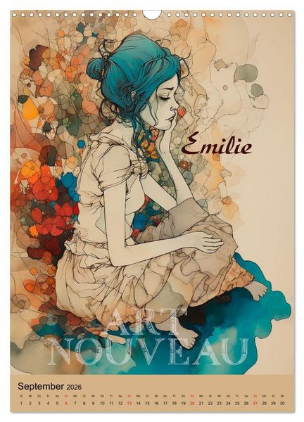 Produktbild: Art Nouveau - Galerie der Sch&ouml;nheiten (Wandkalender 2026 DIN A3 hoch), CALVENDO Monatskalender