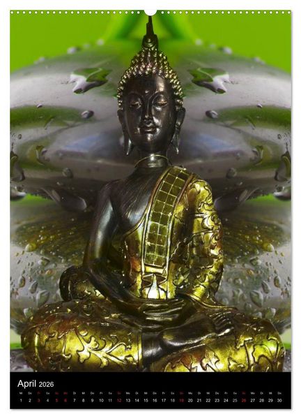 Produktbild: Buddha - Zeit f&uuml;r Entspannung (Wandkalender 2026 DIN A2 hoch), CALVENDO Monatskalender