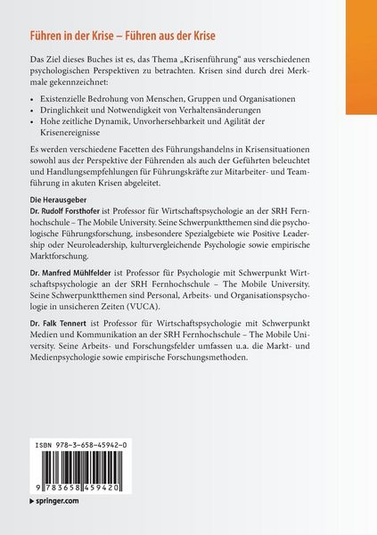 Produktbild: F&uuml;hren in der Krise &ndash; F&uuml;hren aus der Krise