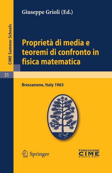 Produktbild: Propriet&agrave; di media e teoremi di confronto in fisica matematica