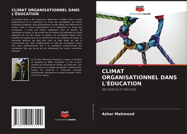 Produktbild: Climat Organisationnel Dans L'&eacute;ducation