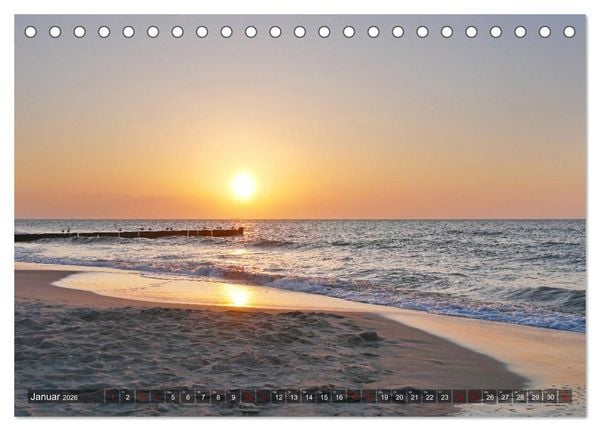Produktbild: Graal-M&uuml;ritz, Malerische K&uuml;stenmomente (Tischkalender 2026 DIN A5 quer), CALVENDO Monatskalender