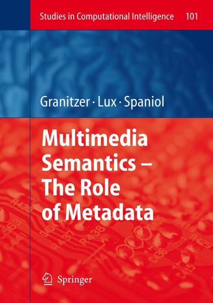 Produktbild: Multimedia Semantics - The Role of Metadata