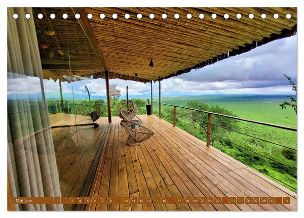 Produktbild: Im Einklang mit der Natur - Soroi Lions Bluff Lodge Kenia (Tischkalender 2026 DIN A5 quer), CALVENDO Monatskalender