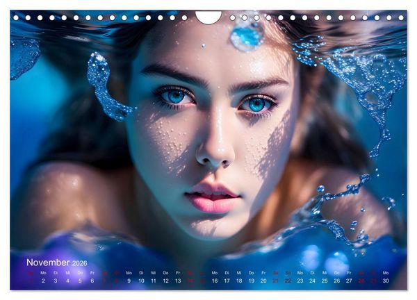 Produktbild: Models unter Wasser (Wandkalender 2026 DIN A4 quer), CALVENDO Monatskalender