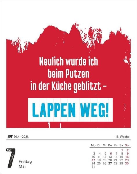 Produktbild: Lange Rede kurzer Gin Tagesabrei&szlig;kalender 2027 - Der Spr&uuml;che-Kalender