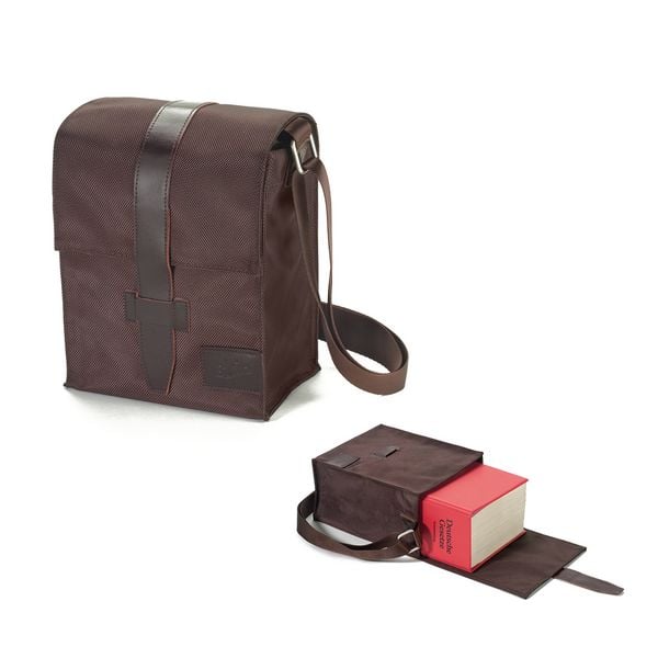 Produktbild: Buchh&uuml;llen-Tasche mit &Uuml;berschlag