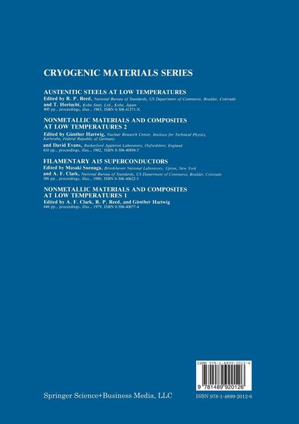 Produktbild: Nonmetallic Materials and Composites at Low Temperatures