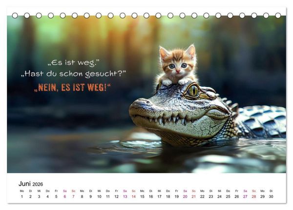 Produktbild: Tierische Klugschei&szlig;er (Tischkalender 2026 DIN A5 quer), CALVENDO Monatskalender