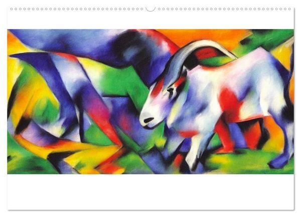 Produktbild: Bauernhoftiere, expressionistisch bunt (Wandkalender 2026 DIN A2 quer), CALVENDO Monatskalender