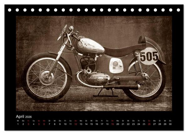 Produktbild: Motorrad Oldtimer (Tischkalender 2026 DIN A5 quer), CALVENDO Monatskalender