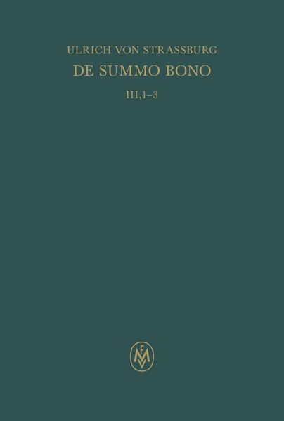 Produktbild: De summo bono. Liber III, Tractatus 1-3
