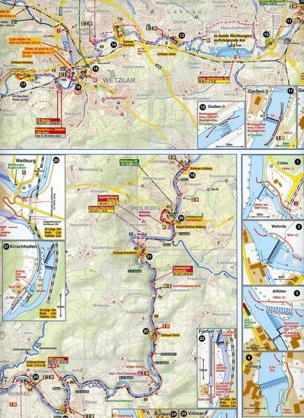 Produktbild: Gew&auml;sser- und Radkarte Lahn