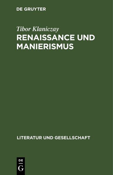 Produktbild: Renaissance und Manierismus