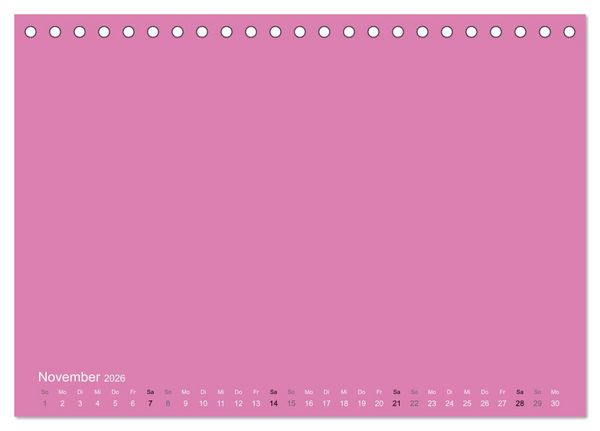 Produktbild: Bastelkalender - Pink (Tischkalender 2026 DIN A5 quer), CALVENDO Monatskalender