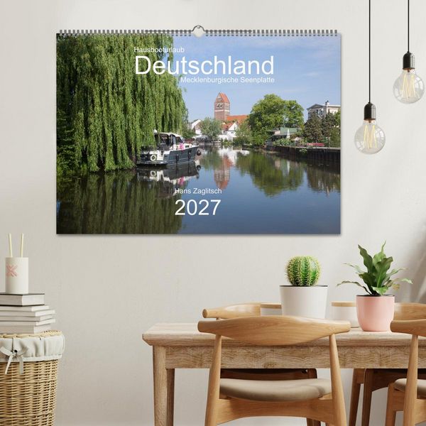 Produktbild: Hausbooturlaub Deutschland - Mecklenburgische Seenplatte (Wandkalender 2027 DIN A2 quer), CALVENDO Monatskalender