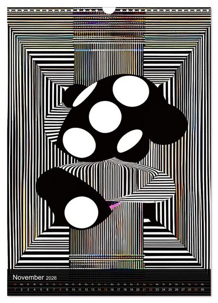 Produktbild: OP Art Nichts f&uuml;r schwache Augen (Wandkalender 2026 DIN A3 hoch), CALVENDO Monatskalender