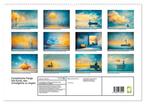 Produktbild: Fantastische F&auml;nge Die Kunst, das Unm&ouml;gliche zu angeln (hochwertiger Premium Wandkalender 2027 DIN A2 quer), Kunstdruck in Hochglanz